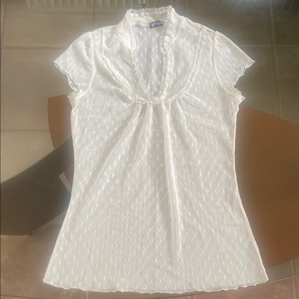 Y2K Lily White blouse